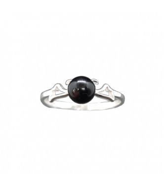 R002161O Genuine Sterling Silver Ring With Black Onyx Genuine Solid Stamped 925 Handmade